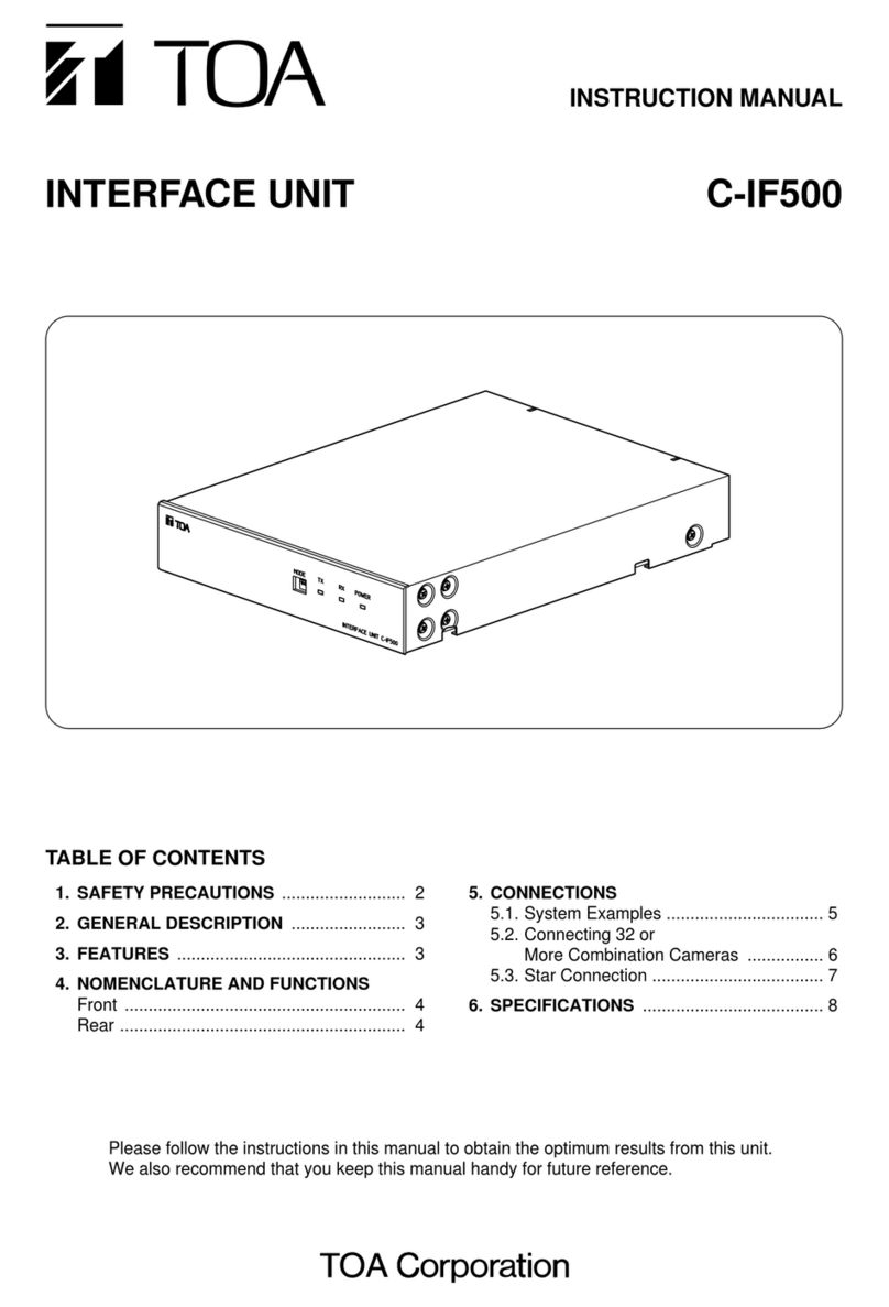 Toa C-IF500 instruction manual
