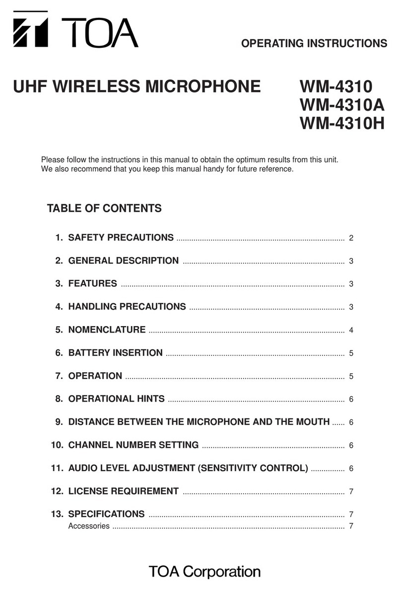 Toa WM-4310 User manual