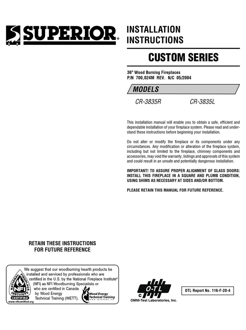 Superior CUSTOM SERIES CR-3835L User manual