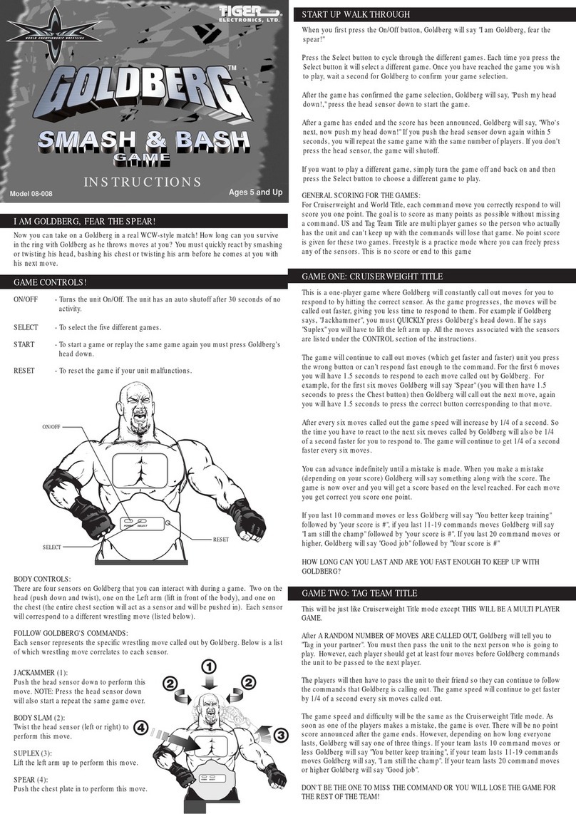 Tiger Goldberg 08-008 instructions