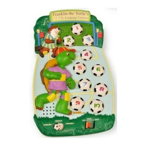 Tiger Electronics Franklin the Turtles 1-2-3 Tri Language... instruction manual