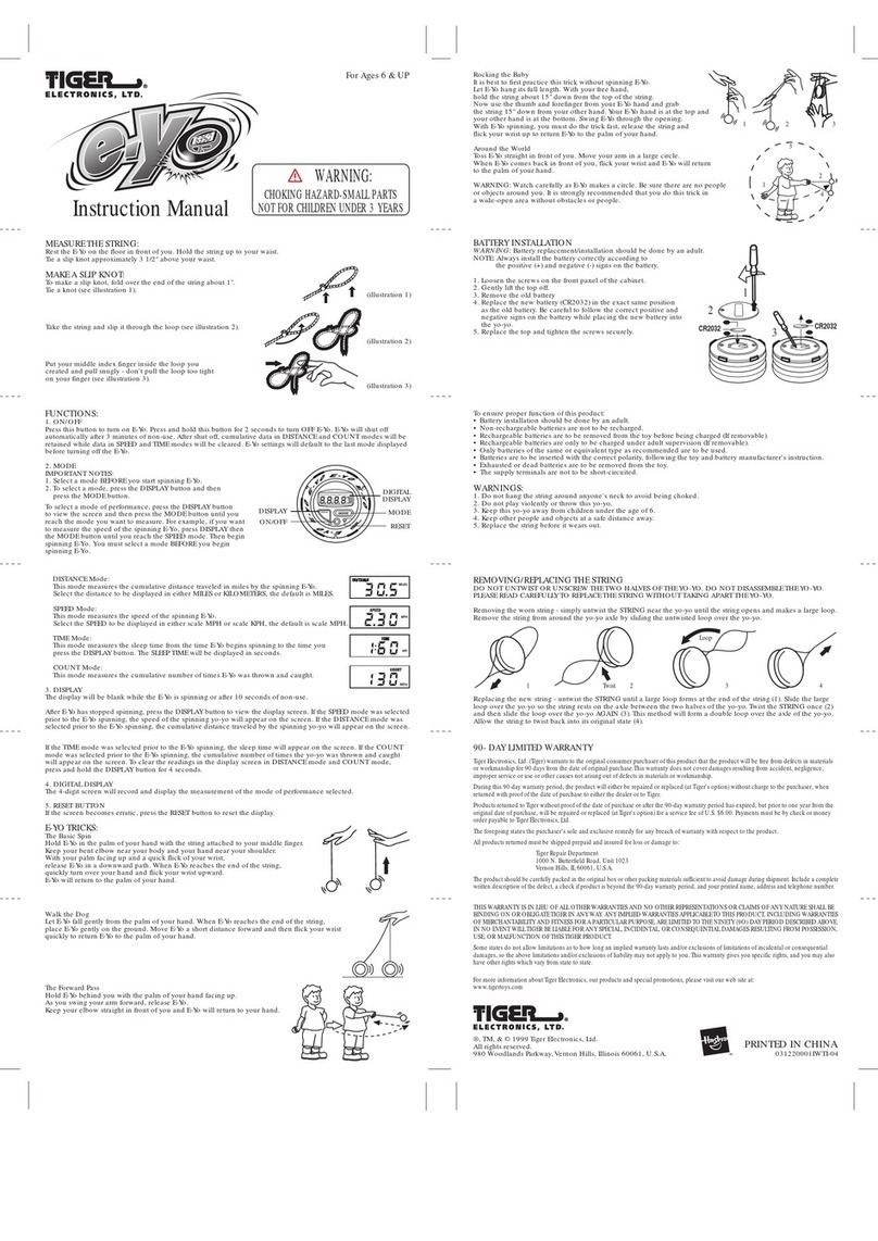 Tiger Electronics E-Yo User manual Tiger Electronics E-Yo User manual