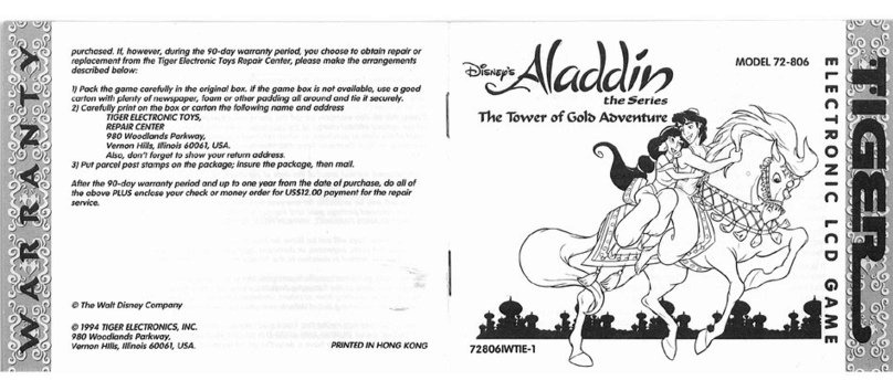 Tiger Aladdin the Series Tower of Gold Adventure... manual
