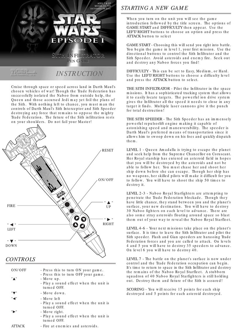 Tiger Sith Infiltrator Pen Game Instruction