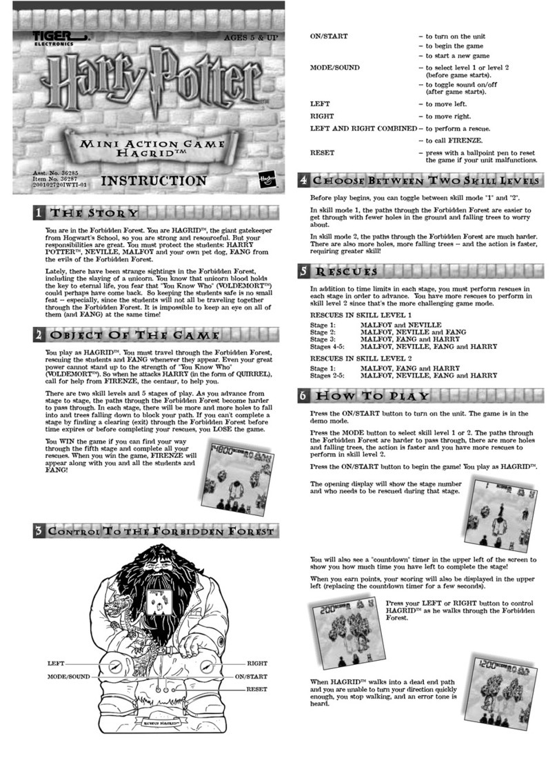Tiger Mini Action Game Hagrid 36287 Instruction