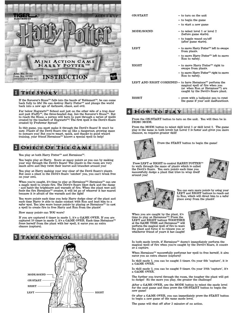 Tiger Mini Action Games User manual
