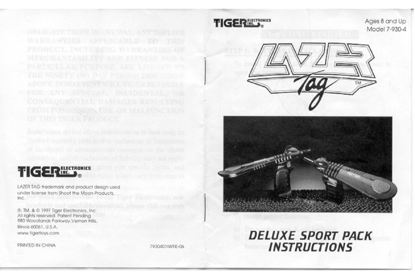 Tiger Lazer Tag 7-930-4 instructions