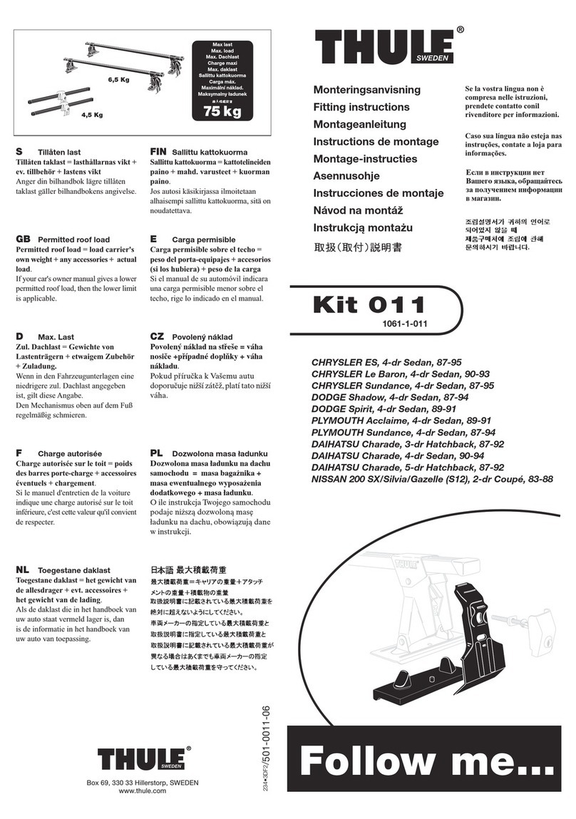 Thule 1061-1-011 User manual Thule 1061-1-011 User manual