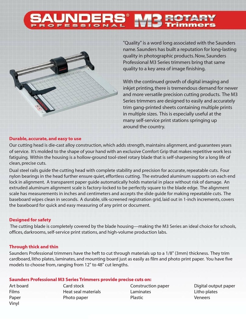 Tiffen Saunders M3 Series Specification sheet