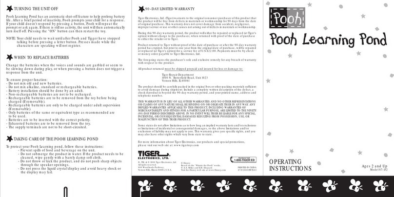 Tiger 187-152 operating instructions