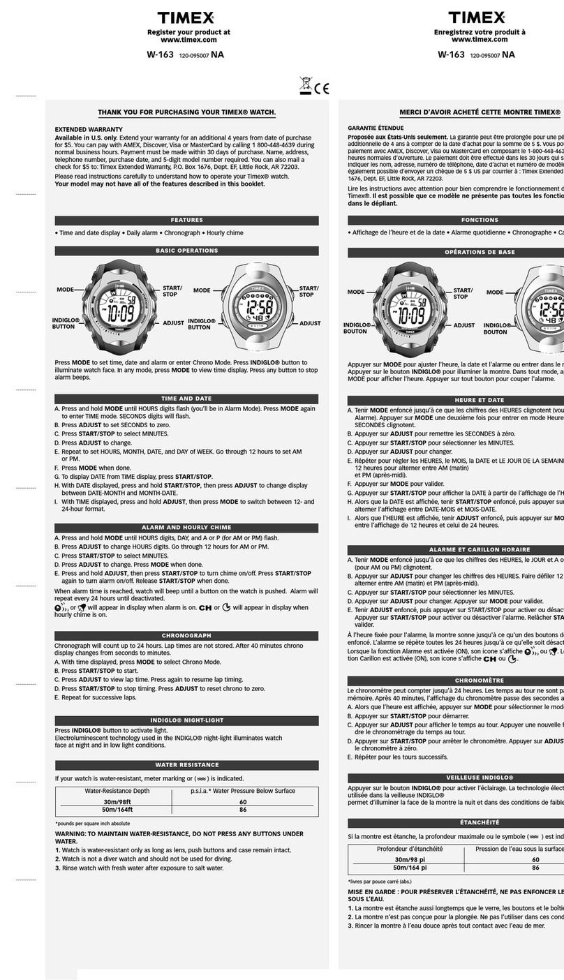 Timex 120-095007 NA User manual