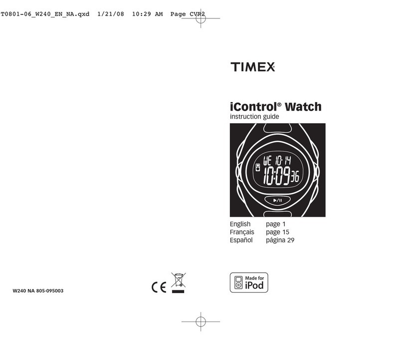 Timex i-Control M805 Instruction guide