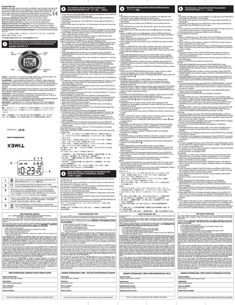 Timex 513-095000 User manual