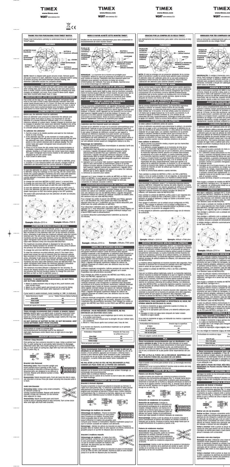 Timex 359-095002 EU User manual