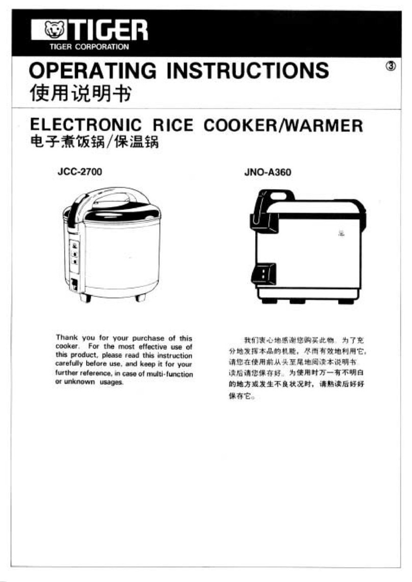 Tiger JCC-2700 User manual