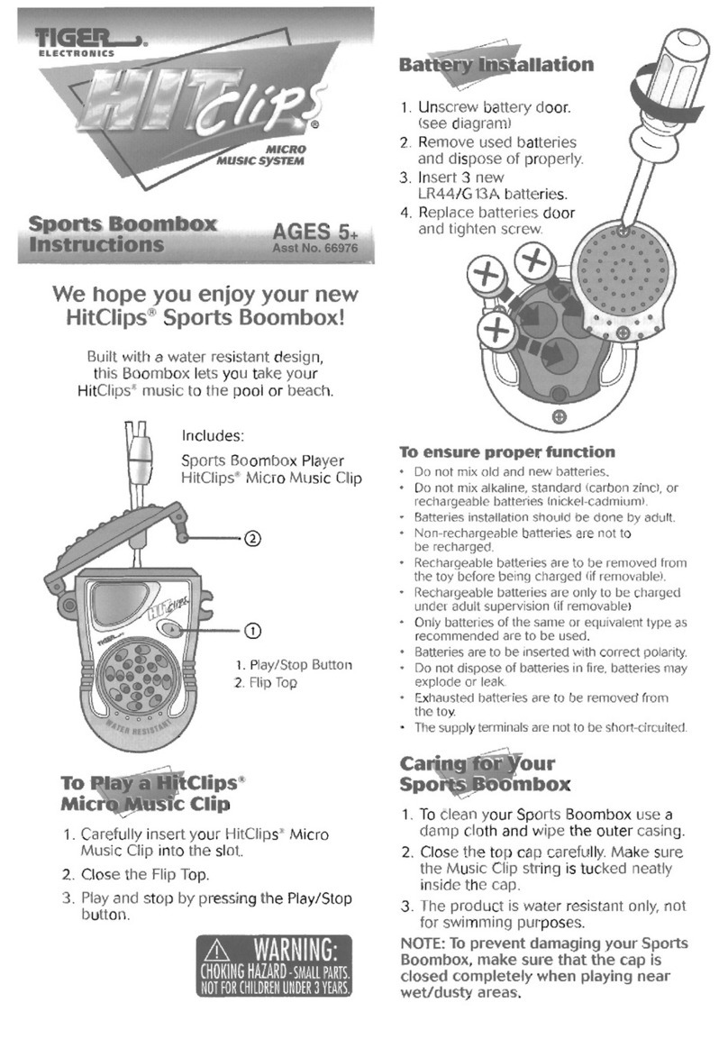 Tiger Electronics Hitclips Sport 66976 User manual