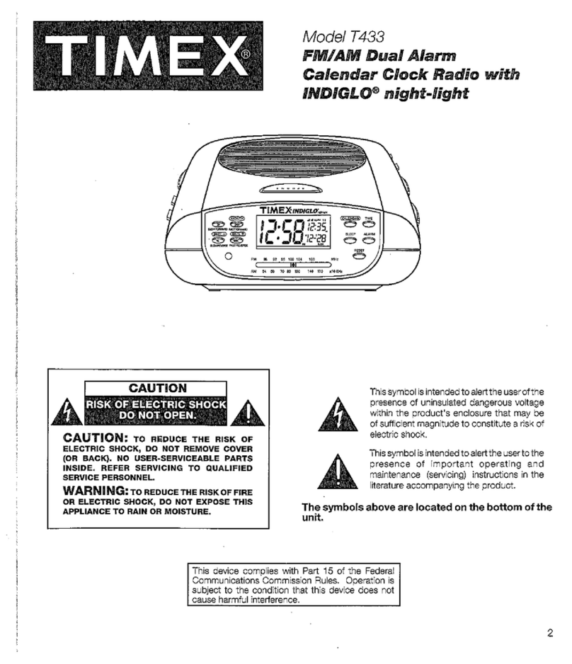 Timex T433 User manual