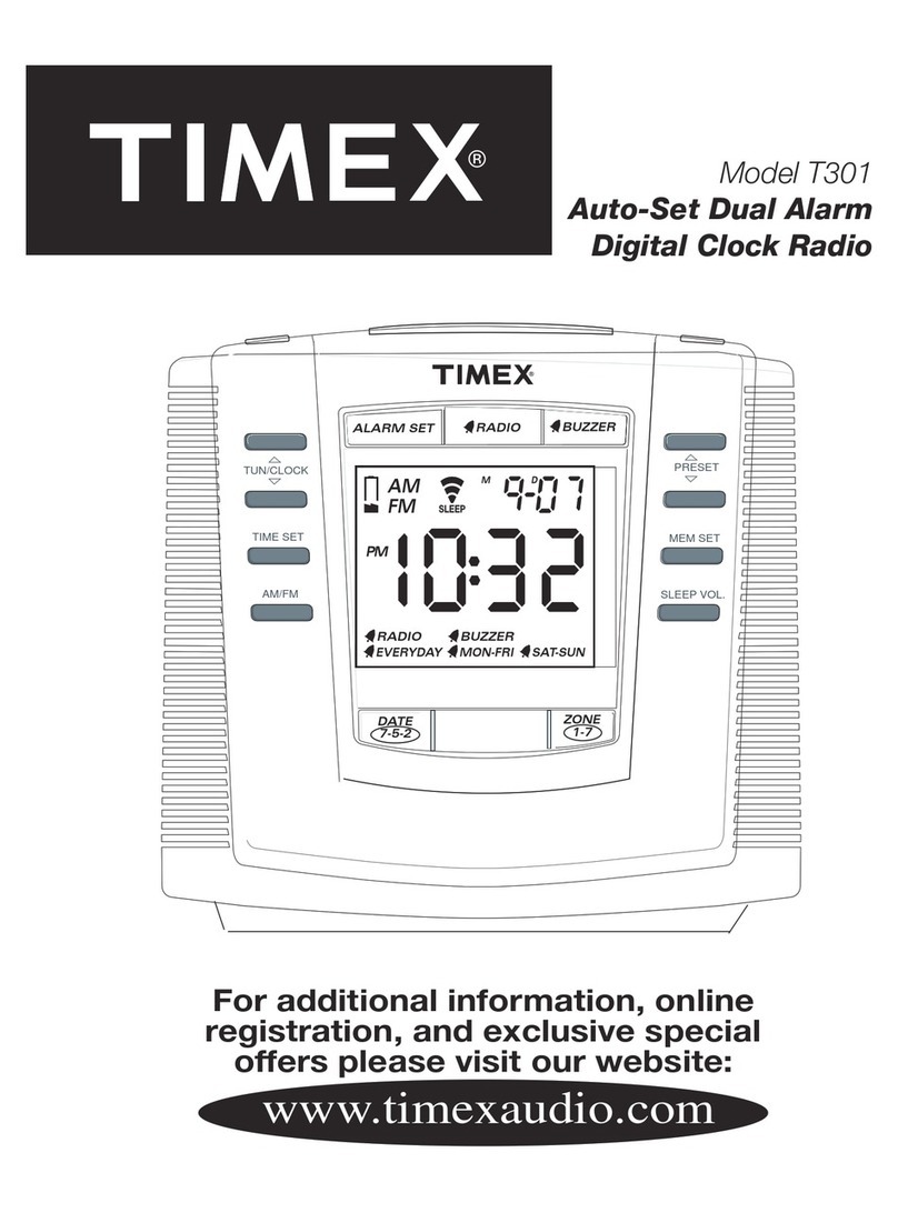 Timex T301 User manual