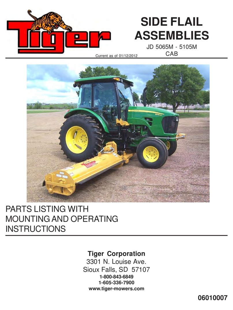 Tiger SIDE FLAIL ASEMBLIES JD 5065M Mounting and operating instructions