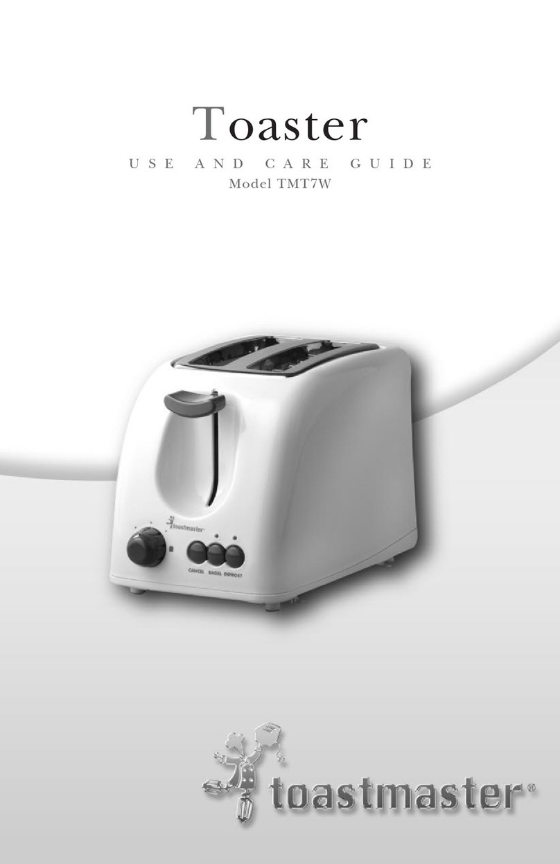 Toastmaster TMT7W Use and care guide