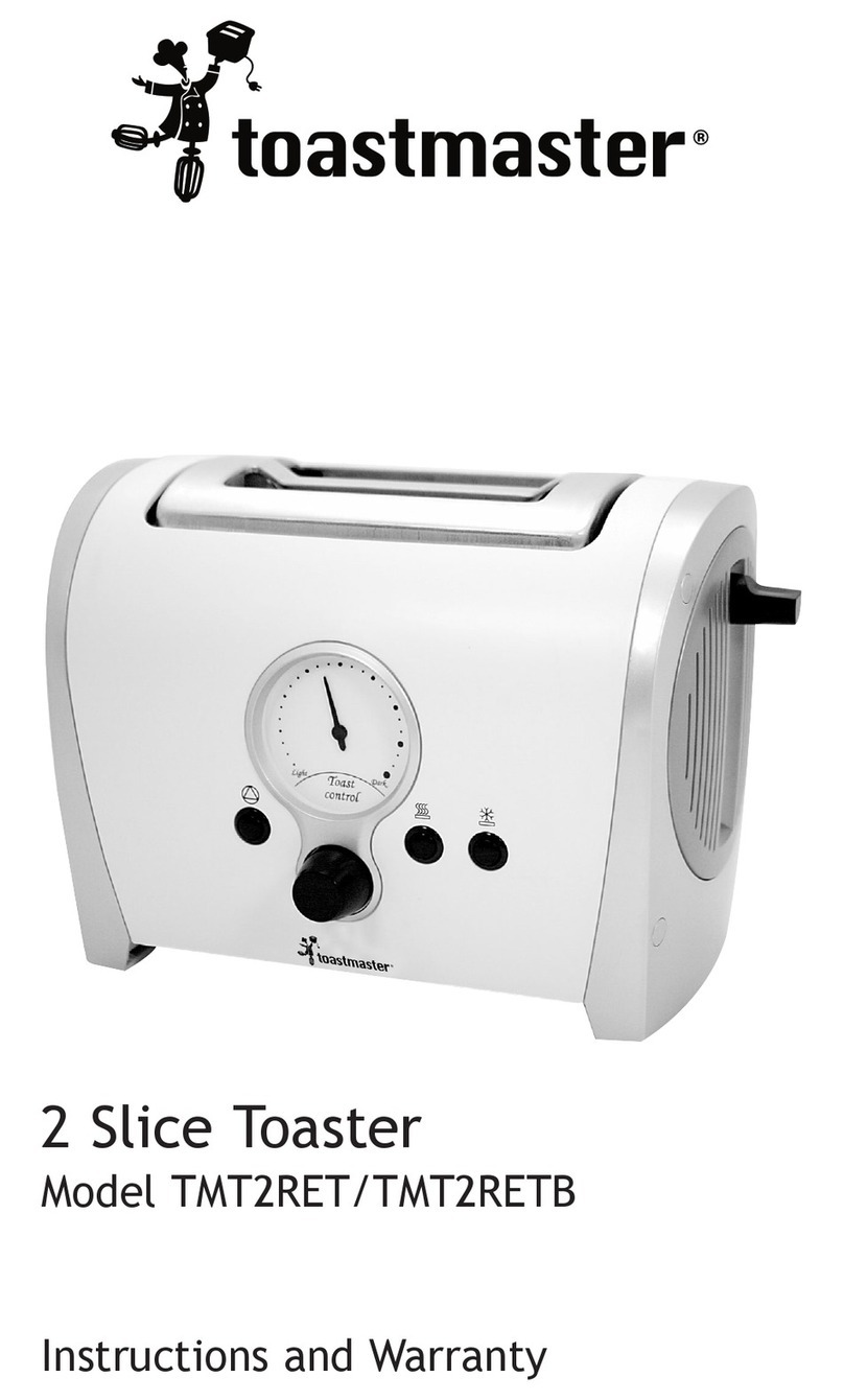 Toastmaster TMT2RET Instructions & warranty
