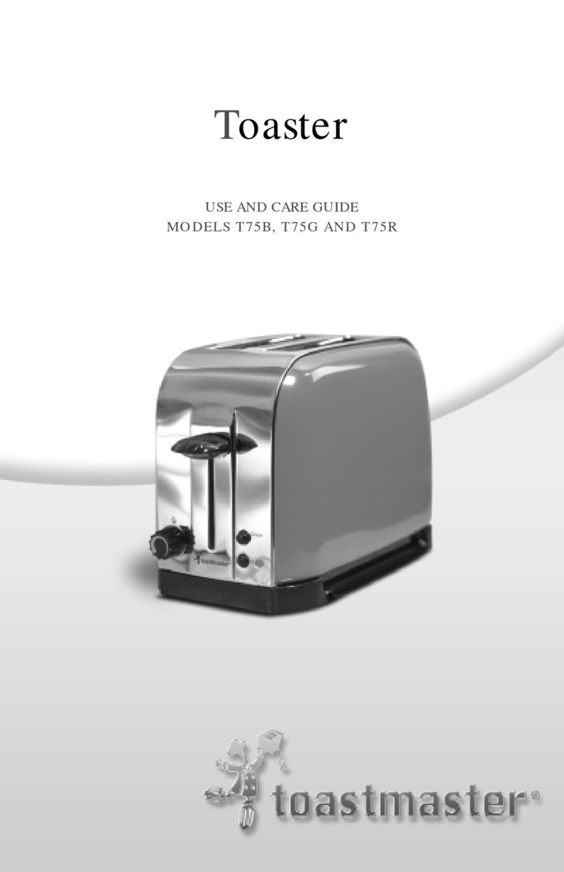 Toastmaster T75B Use and care guide