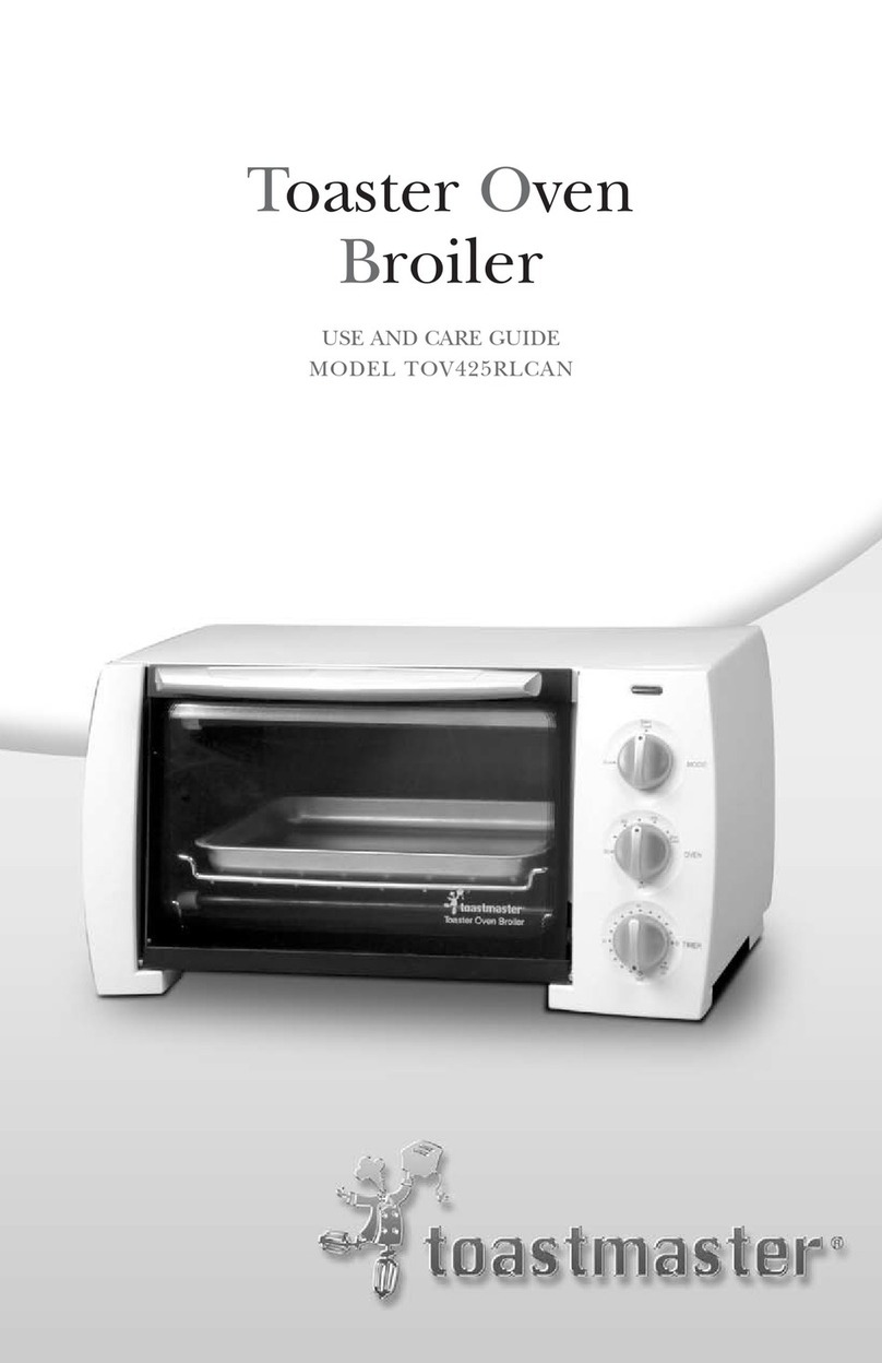 Toastmaster TOV425RLCAN Use and care guide