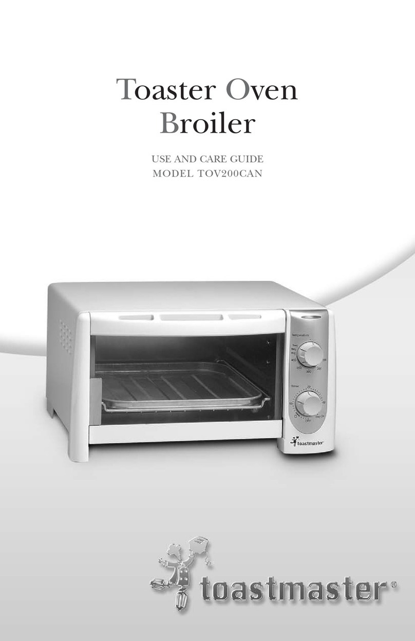 Toastmaster TOV200CAN Use and care guide