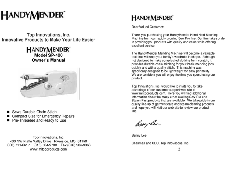 Top Innovations HANDYMENDER SP-400 owner's manual