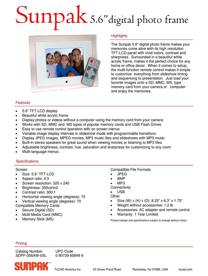Sunpak Sunpak Specifications