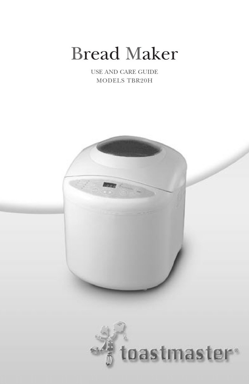 Toastmaster TBR20H User manual