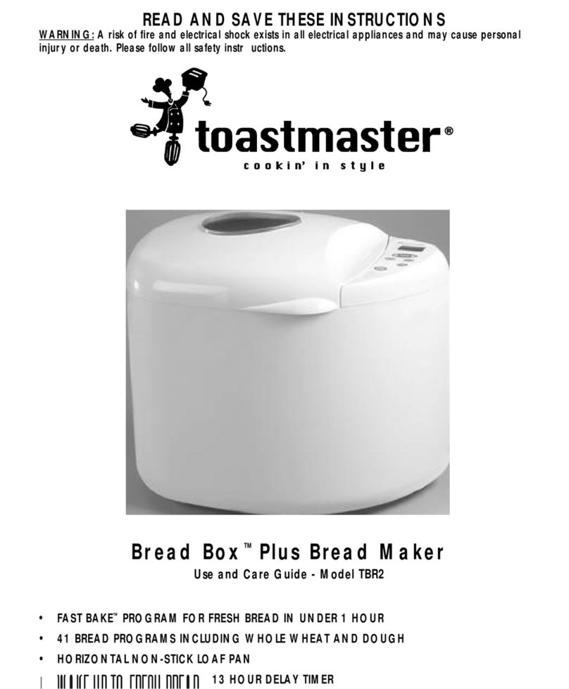 Toastmaster tbr2 User manual