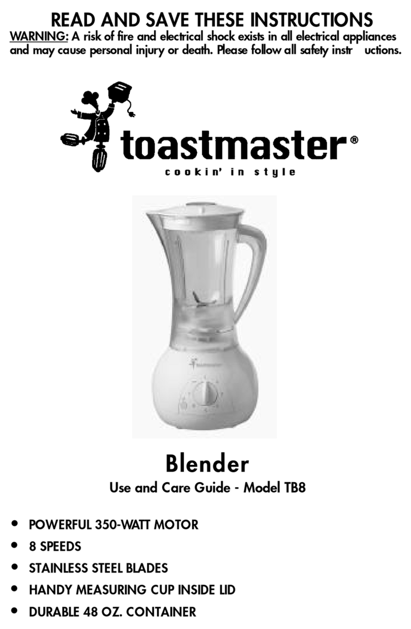 Toastmaster TB8 User manual
