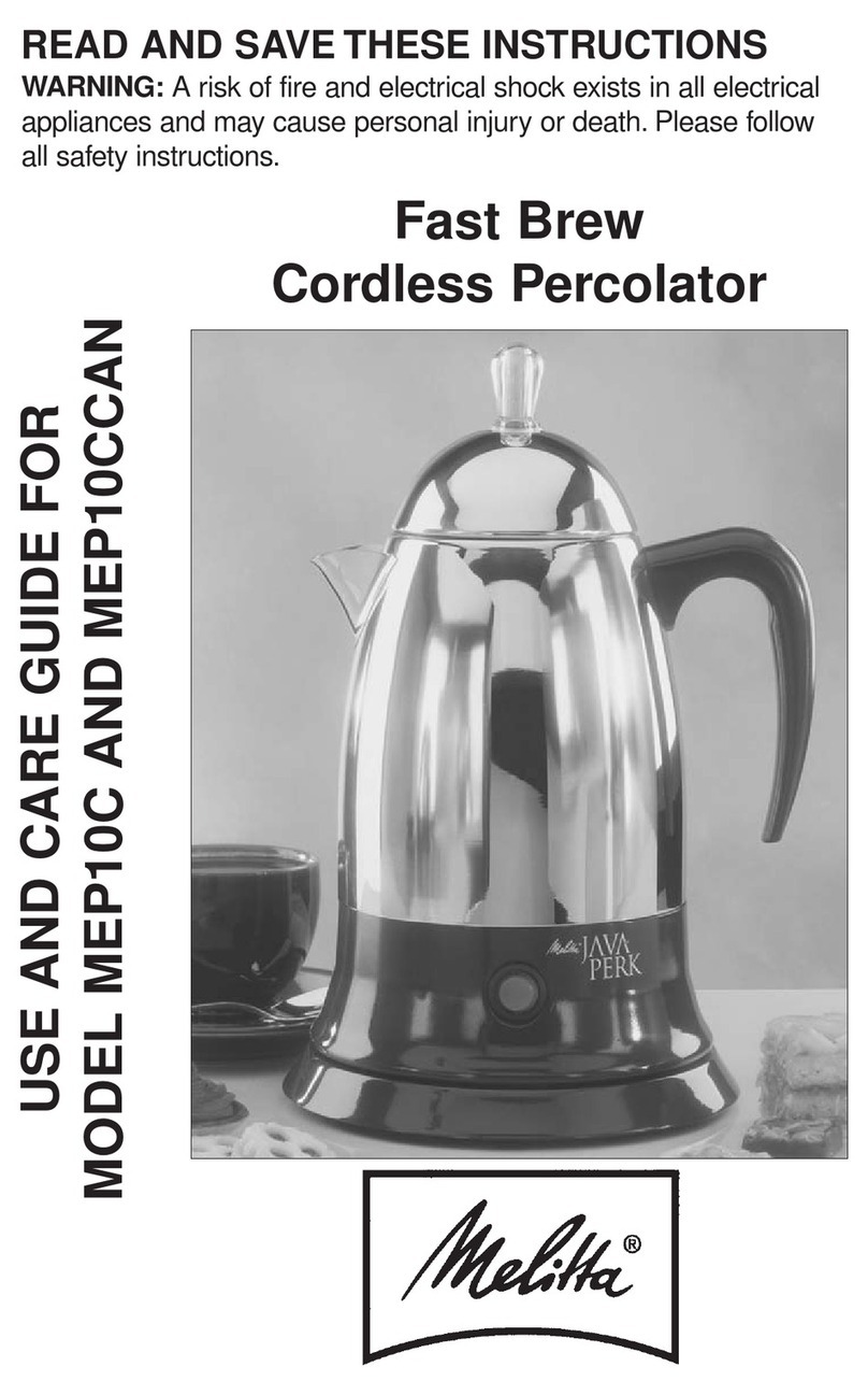 Melitta MEP10C User manual Melitta MEP10C User manual