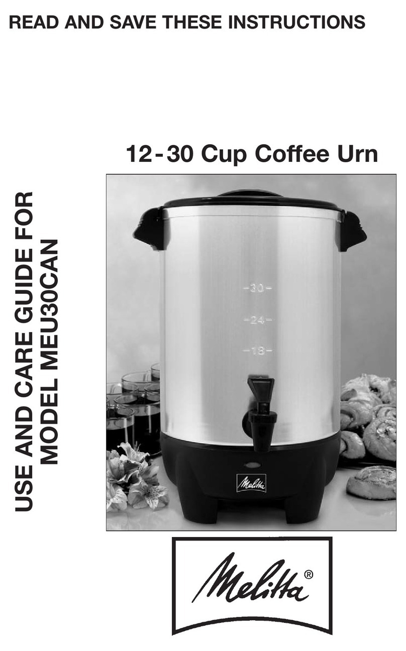 Melitta MEU30CAN User manual Melitta MEU30CAN User manual