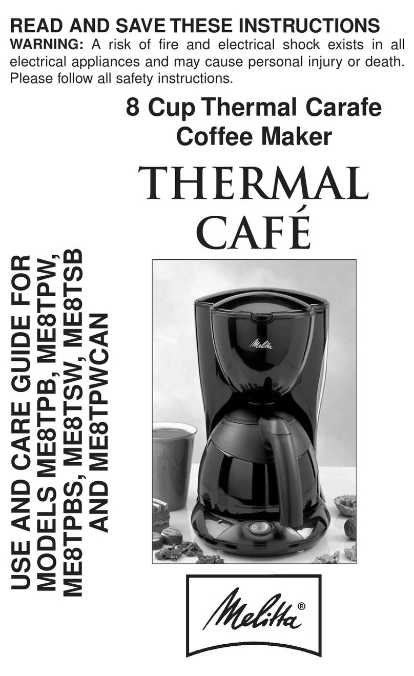 Melitta Thermal Cafe ME8TPB User manual