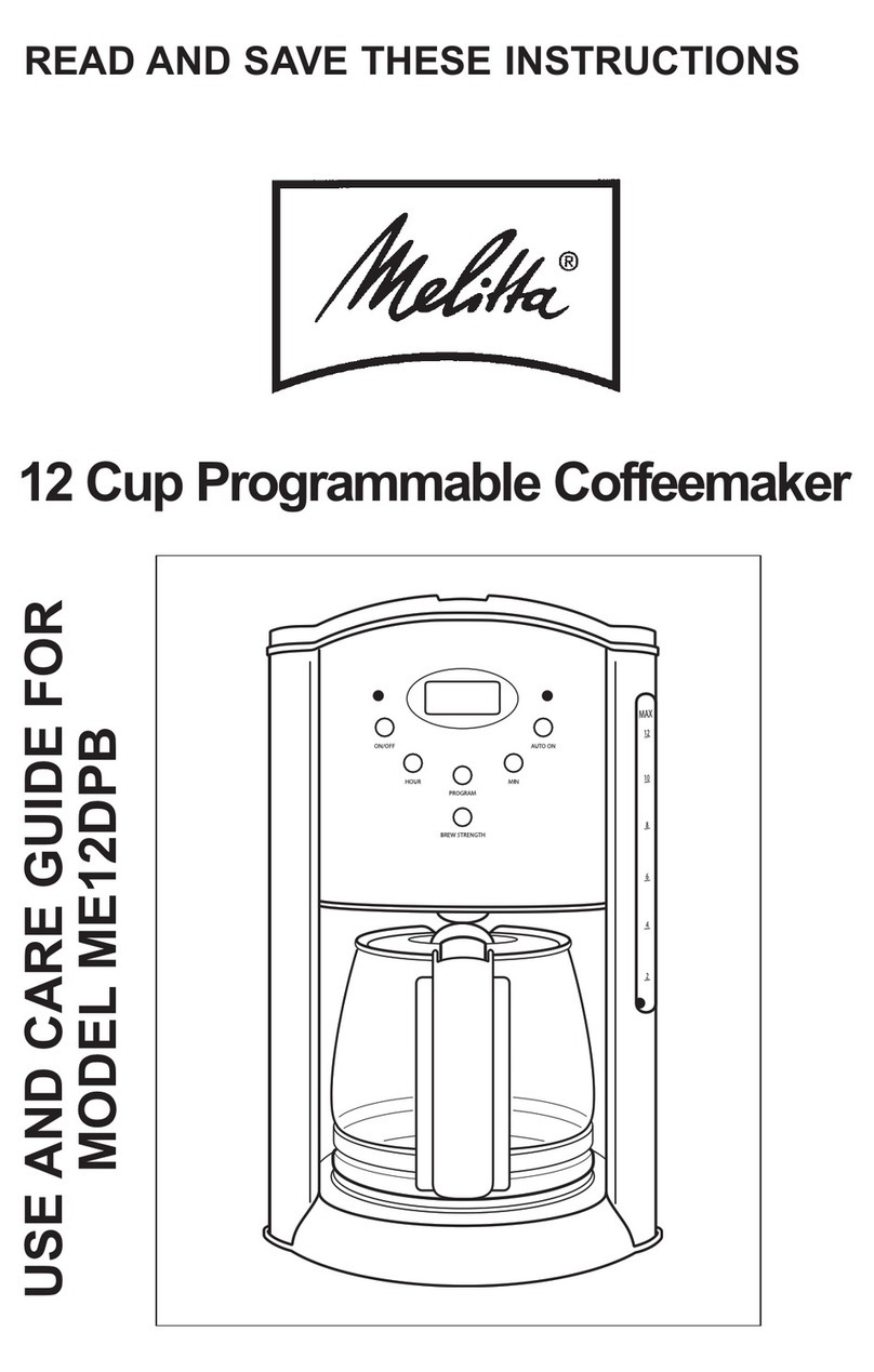 Melitta ME12DPB User manual