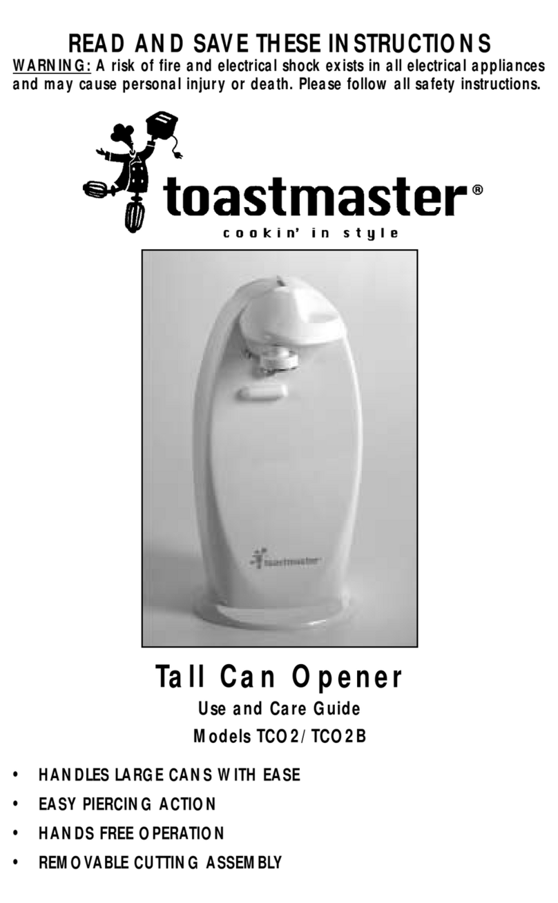 Toastmaster TCO2 User manual