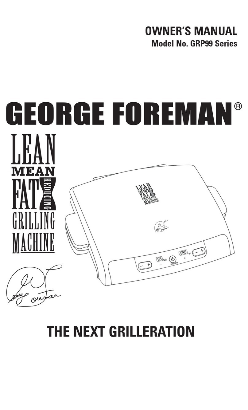 Toastmaster George Foreman GRP99 Series owner's manual