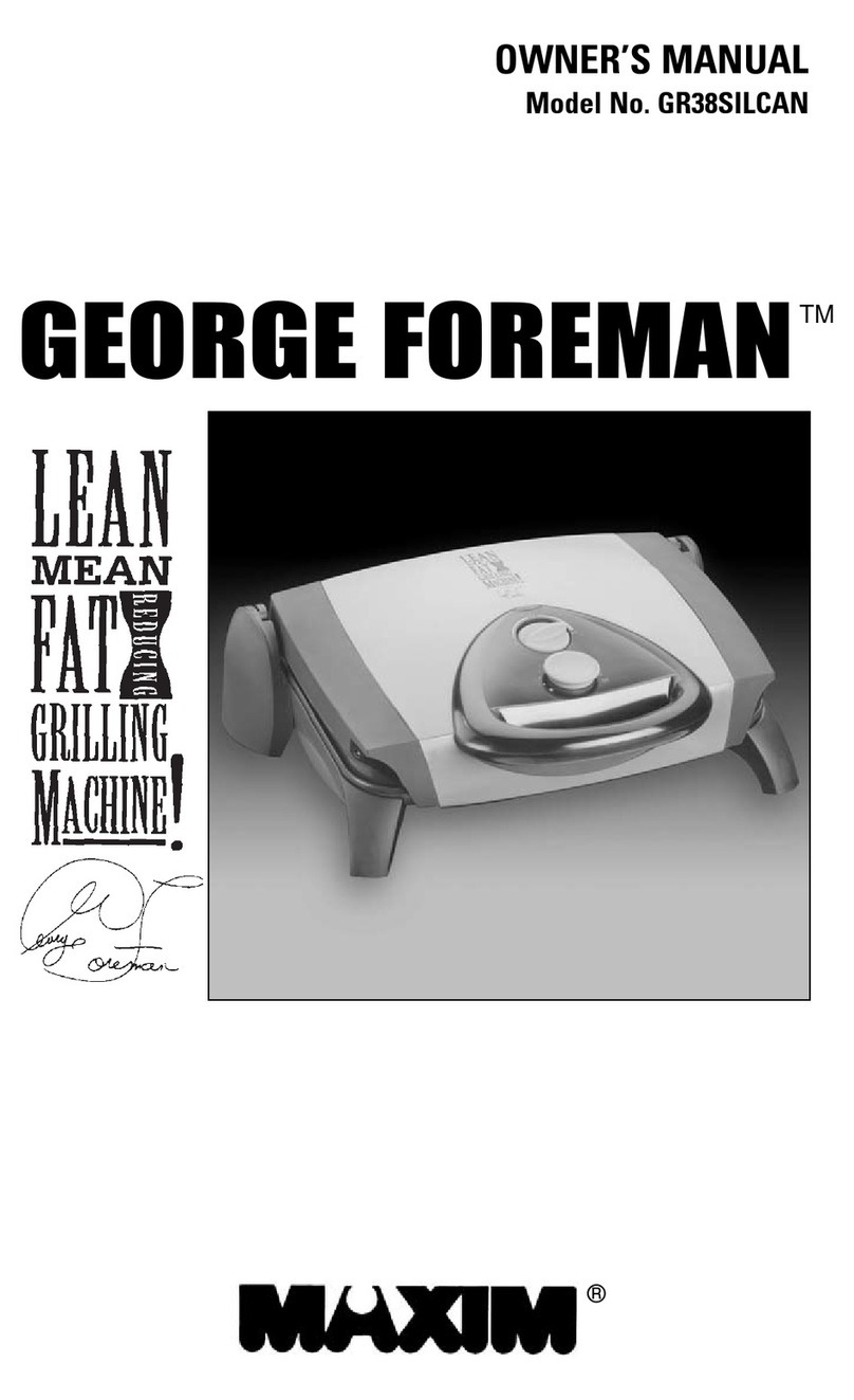 Maxim George Foreman GR38SILCAN owner's manual