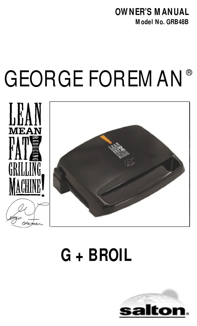 Salton George Foreman GRB48B owner's manual