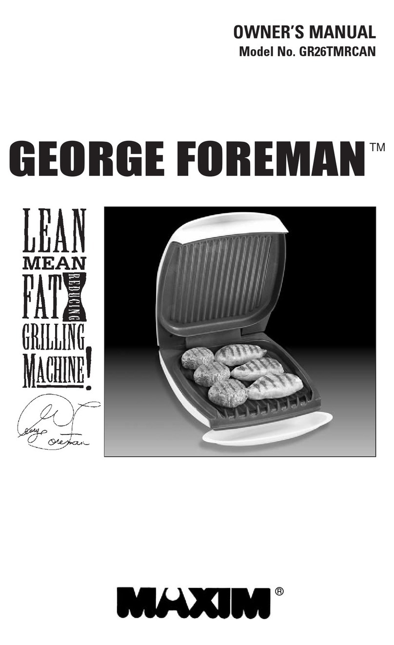 Maxim George Foreman GR26TMRCAN User manual