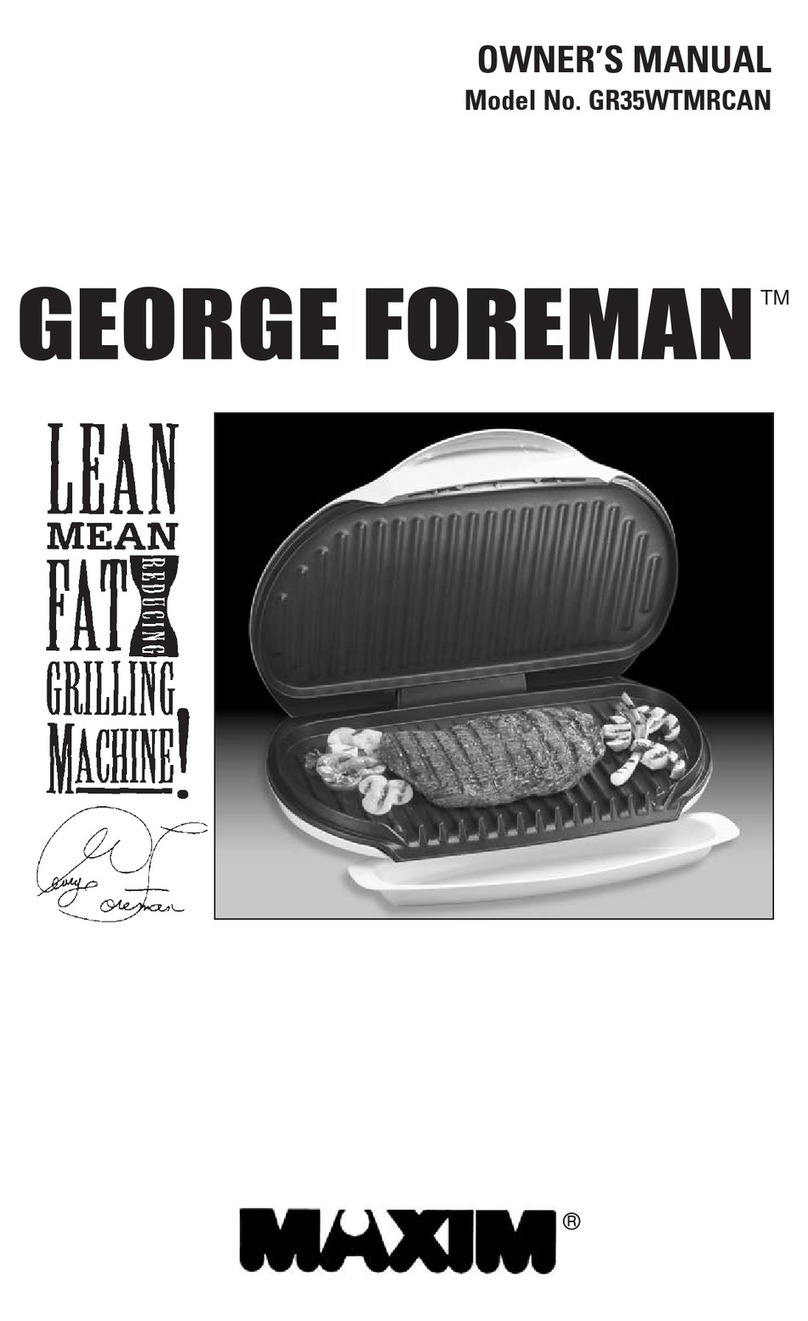 Maxim George Foreman GR35WTMRCAN owner's manual