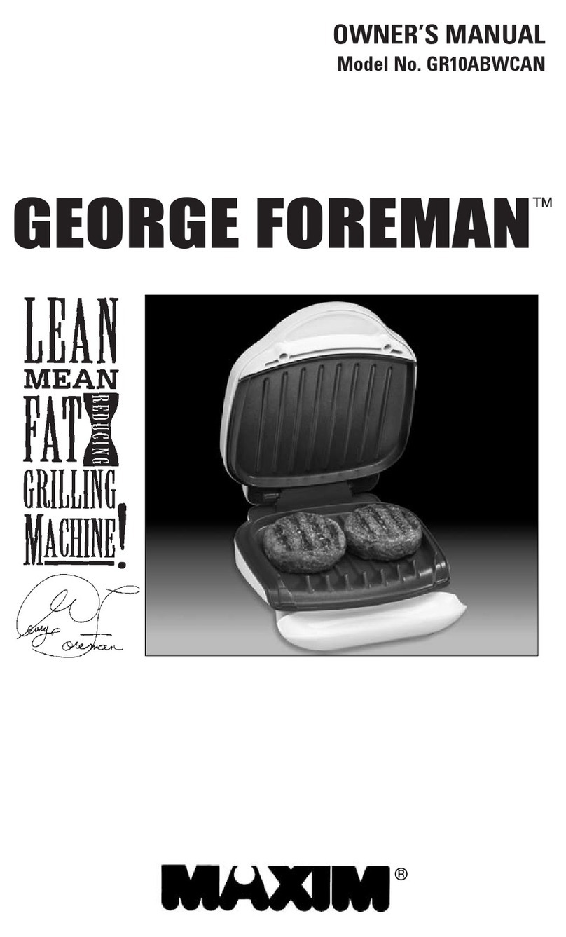 Maxim George Foreman GR10ABWCAN owner's manual