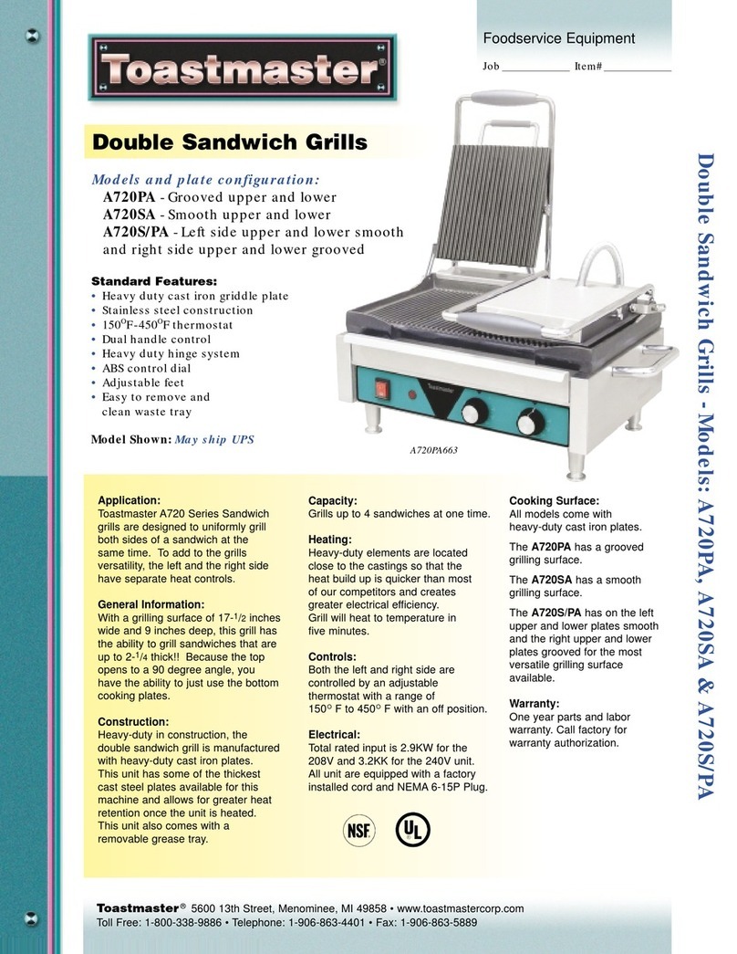 Toastmaster A720SA663 User manual