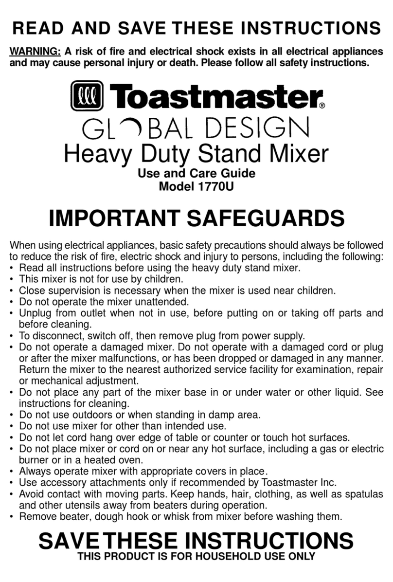 Toastmaster Global Design 1770U User manual