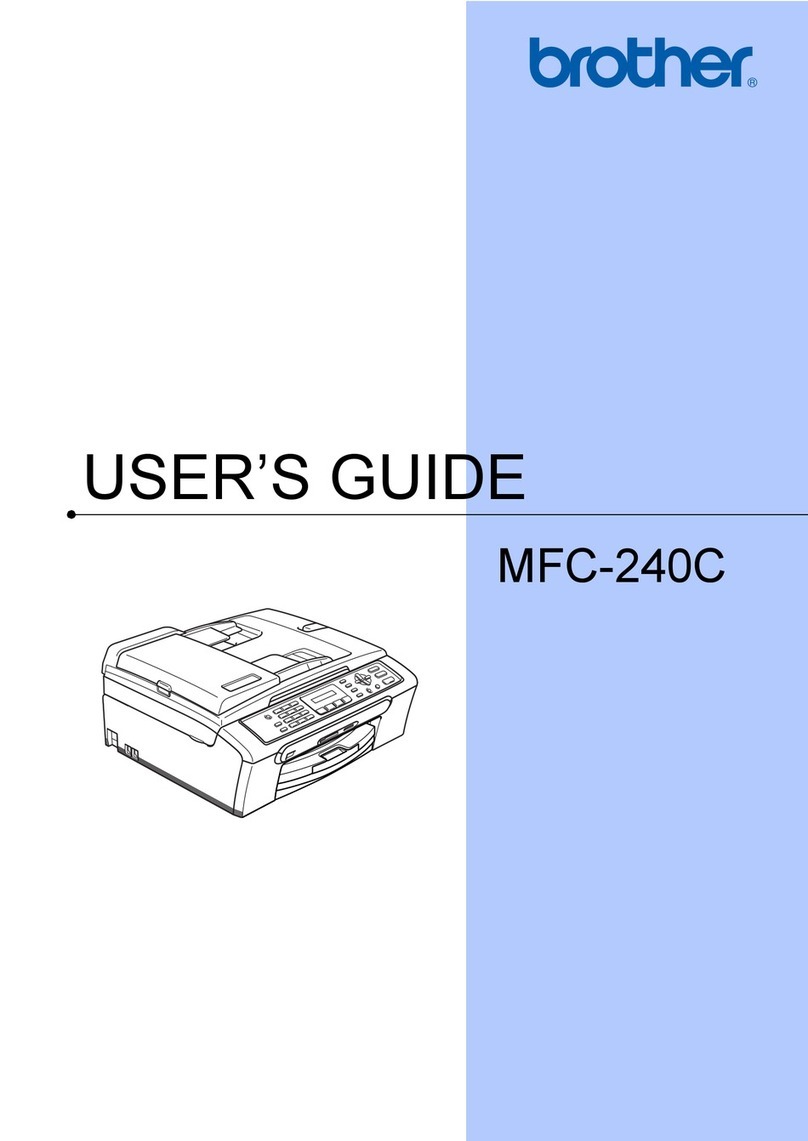 Brother MFC 240C - Color Inkjet - All-in-One User manual Brother MFC 240C - Color Inkjet - All-in-One User manual