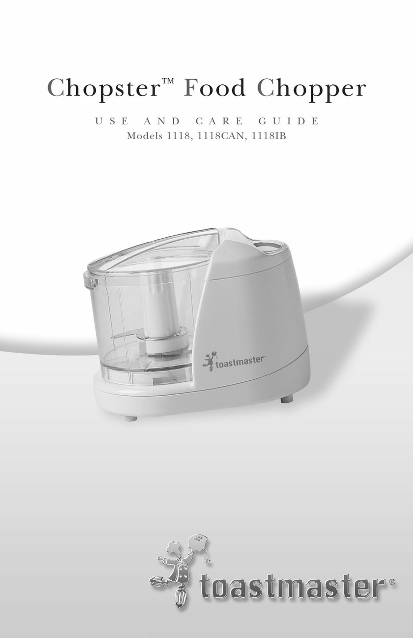 Toastmaster Chopster 1118CAN User manual