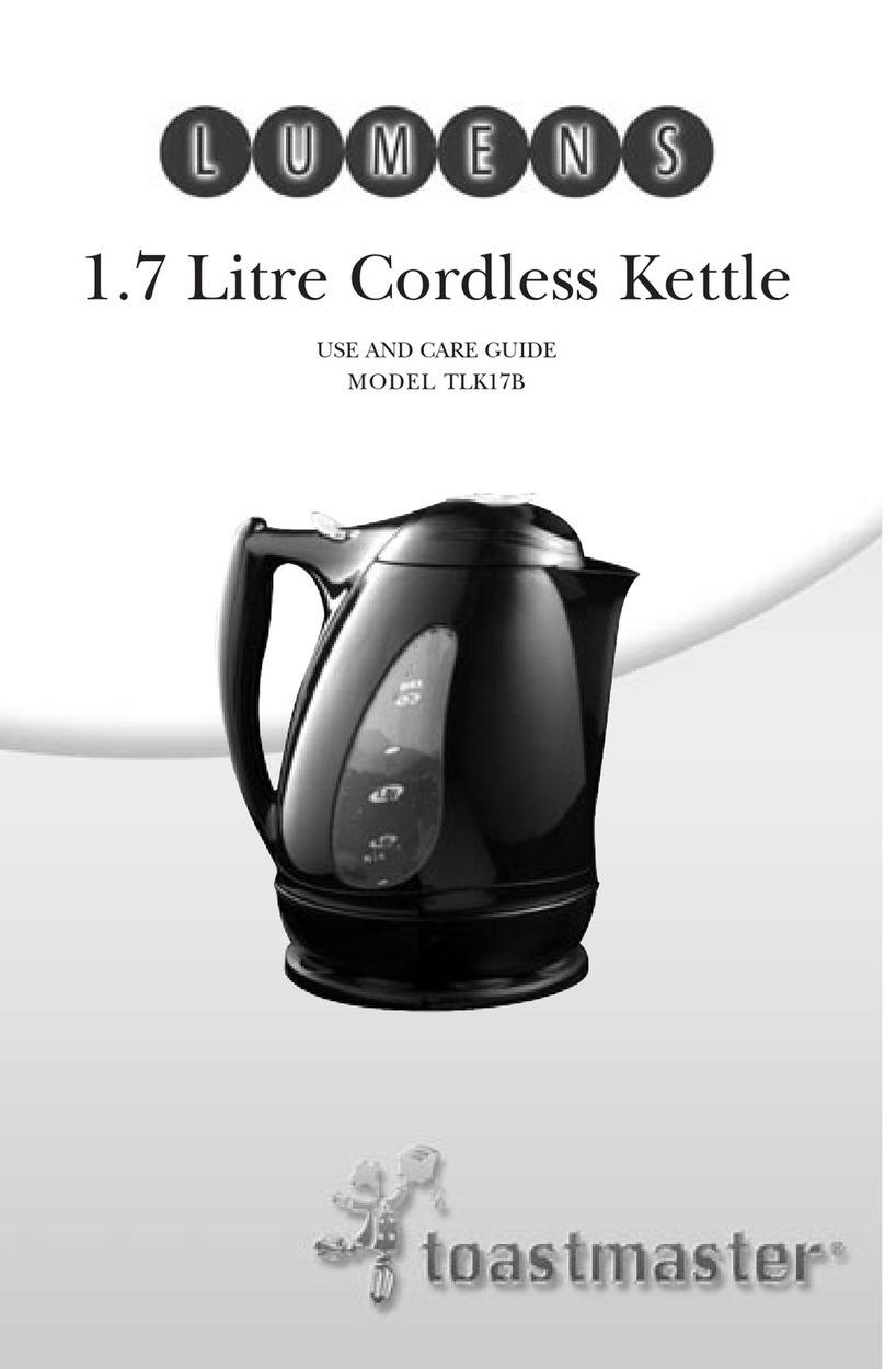 Toastmaster Lumens TK17B User manual