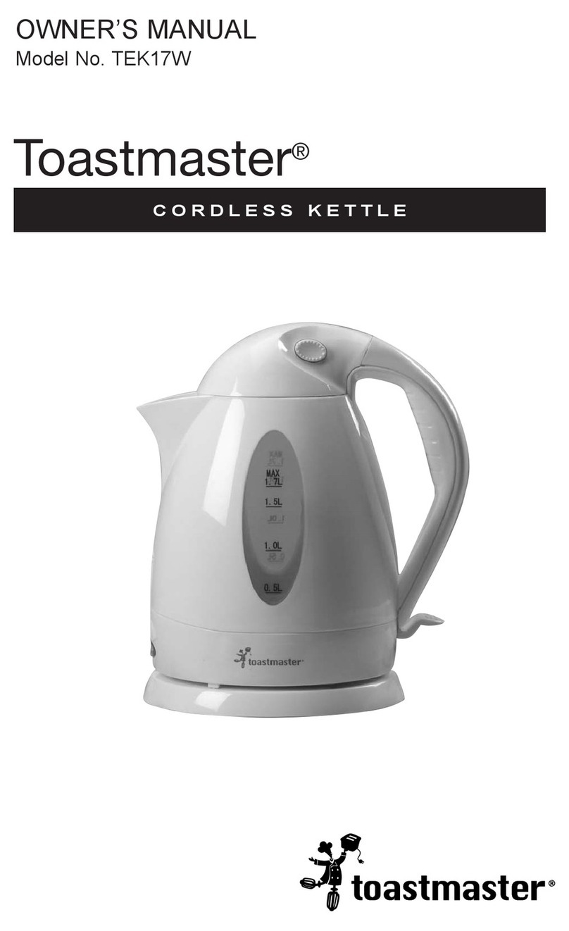 Toastmaster TEK17W User manual